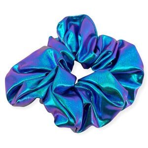 Metallic Shiny Mermaid Elastic Hair Scrunchie, One Size, Women Or Girls